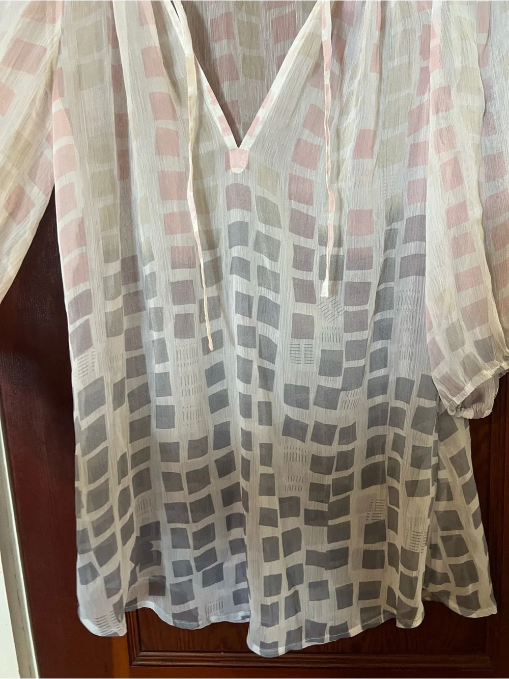 Quiksilver Sheer Geometric Swim Cover Up Tunic XS Beach Resort 2011